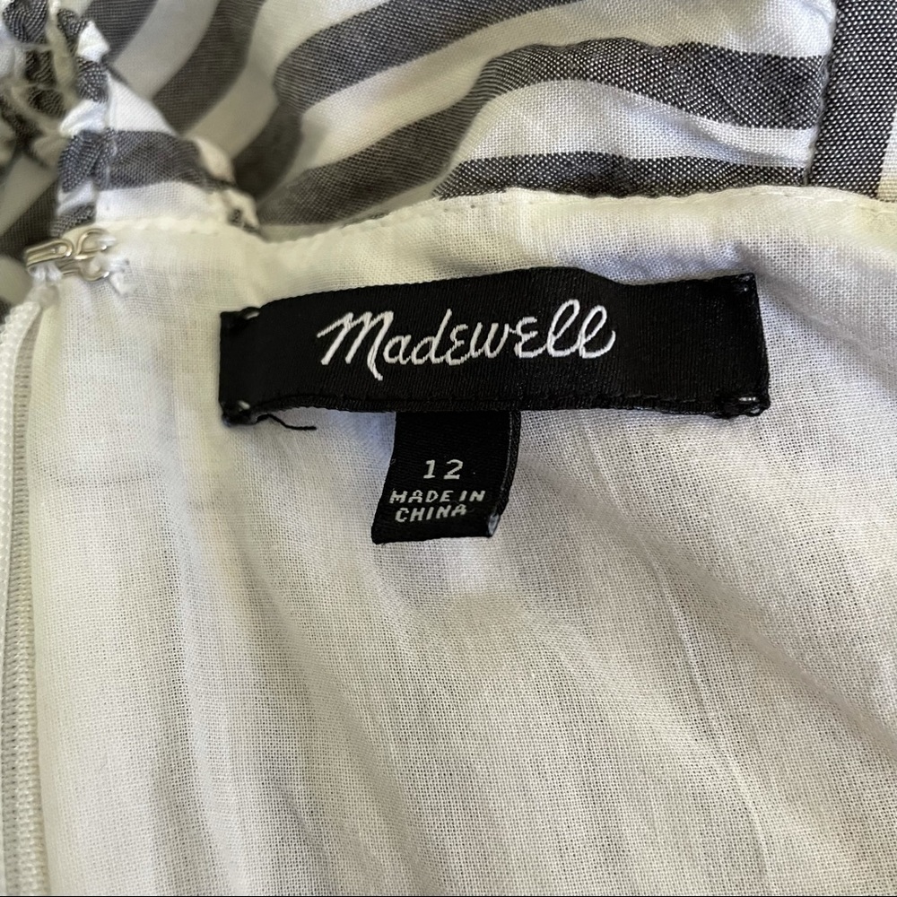 Madewell Striped Ruffle Strap Empire Dress - Picture 4 of 8